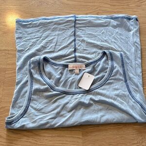 Size large blue with contrast stitch tank top